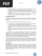 EVAPORACIÓN Informe Final