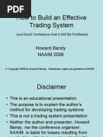 Bandy - How To Build An Effective Trading System