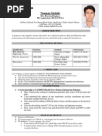 Nouman Shabbir: Curriculum Vitae