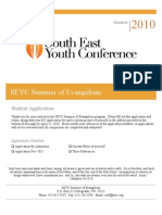 SEYC Summer of Evangelism: Student Application