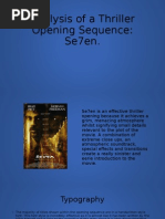 Analysis of A Thriller Opening Sequence: Se7en