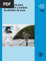 FAO 2007, Guía Técnica para Producción y Análisis de Almidón de Yuca