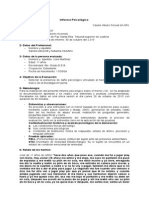 Modelo de Informe Psicologico Alumnos