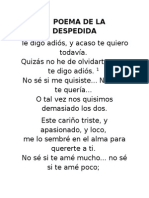 Poema de La Despedida