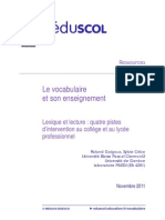 Roland - Goigoux - Lexique Et Lecture - Quatre Pistes D'intervention Au Collège Et Au Lycée Professionnel