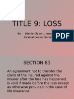 Title 9 Loss (Insurance Law)