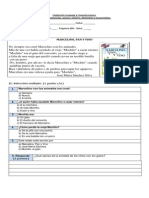 Evaluación Genero, Número, Diminutivo y Aumentativo 2°básico