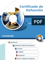 Certificado de Defunción 2015