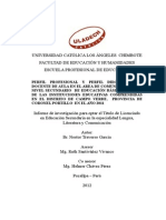 Perfil Didáctico Del Docente de Aula en El Area de Comunicación