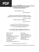 Pro-Football v. Blackhorse - REDSKINS 4th Circuit Brief PDF