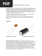 Condensadores Electrolíticos y Cerámicos