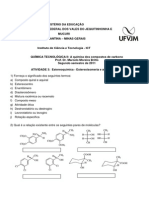 Atividade 3 - Estereoquímica