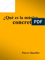 SCHAEFFER, P. - Qué Es La Música Concreta PDF