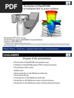 Evaluation of OpenFOAM For CFD of Turbulent Flow in Water Turbines