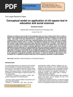 Conceptual Model On Application of Chi Square Test in Education and Social Sciences