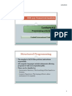 Structured Programming: EEE 315: Numerical Analysis