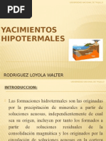 Yacimientos Hipotermales