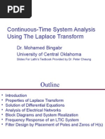 Ch4 - Continuous-Time System Analysis Using The Laplace Transform