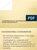 Coordination of Housekeeping With Other Departments