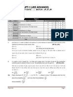 JEE Advanced: MOCK TEST PAPER 2016