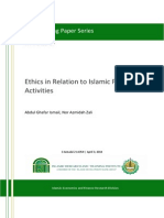 Ethics in Relation To Islamic Finance Activities: IRTI Working Paper Series