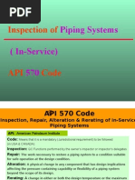 Inspection Of: Piping Systems (In-Service) 570