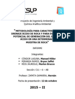 Drenaje Ácido de Roca Informe PDF