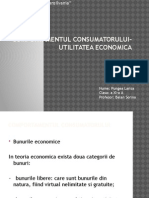 Comportamentul Consumatorului-Utilitatea Economica