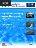 2014-R-4 Aspects of Governing Water Allocations in The US