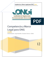 Competencia y Marco Legal Vigente para ONG