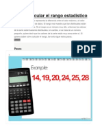 Cómo Calcular El Rango Estadístico