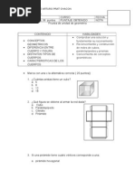 Prueba de Tercero Basico Unidad Geometria