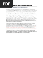 Regulación de La Expresión Génica Eucariotas