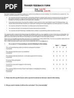 Trainer Feedback Form December 2007