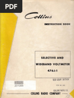 Collins 476J-1 Selective Wide Voltmeter Manual - 15 September 1959 Revised 10-15-1960 - 520 5199 00