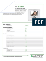 Comelit 6101W Data Sheet