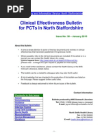 Clinical Effectiveness Bulletin 36 - January 2010