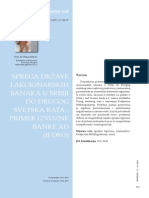 Sprega Države I Akcionarskih Banaka U Srbiji Do Drugog Svetska Rata - Primer Izvozne Banke Ad (Ii Deo)