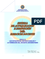 Las Estrategias Instruccionales y La Formación Del Docente