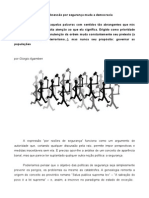 AGAMBEN, G. Como A Obsessão Com Segurança Muda A Democracia