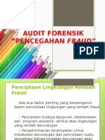 Audit Forensik - Pencegahan Fraud