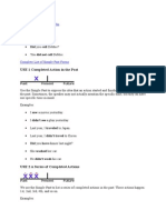 USE 1 Completed Action in The Past: Irregular Verbs