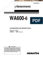 Manual Operacion Mantenimiento Cargador Frontal Wa600 6 Komatsu