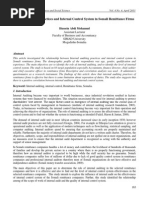 Internal Auditing Practices and Internal Control System in Somali Remittance Firms