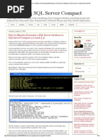 How To Migrate - Downsize A SQL Server Database To SQL Server Compact 4.0