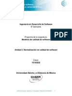 Unidad 2 Normalizacion en Calidad de Software