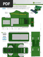 JohnDeere Combine S660 Paper Model