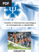 Gestión e Intervención Psicológica en Emergencias y Catastrofes