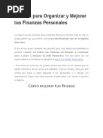 6 Pasos para Organizar y Mejorar Tus Finanzas Personales