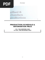 Netherhall Film Schedule: Production Schedule & Information Pack